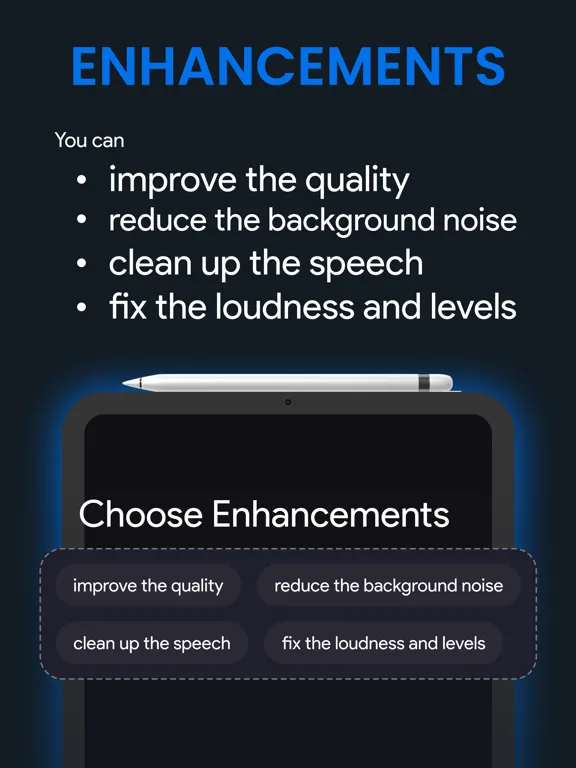 Tangkapan layar Audio Enhancer - AI iPad 